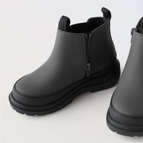 Zara Gray and Black Ankle Toddler Boots EU 24/7.5 US - Picture 3 of 14